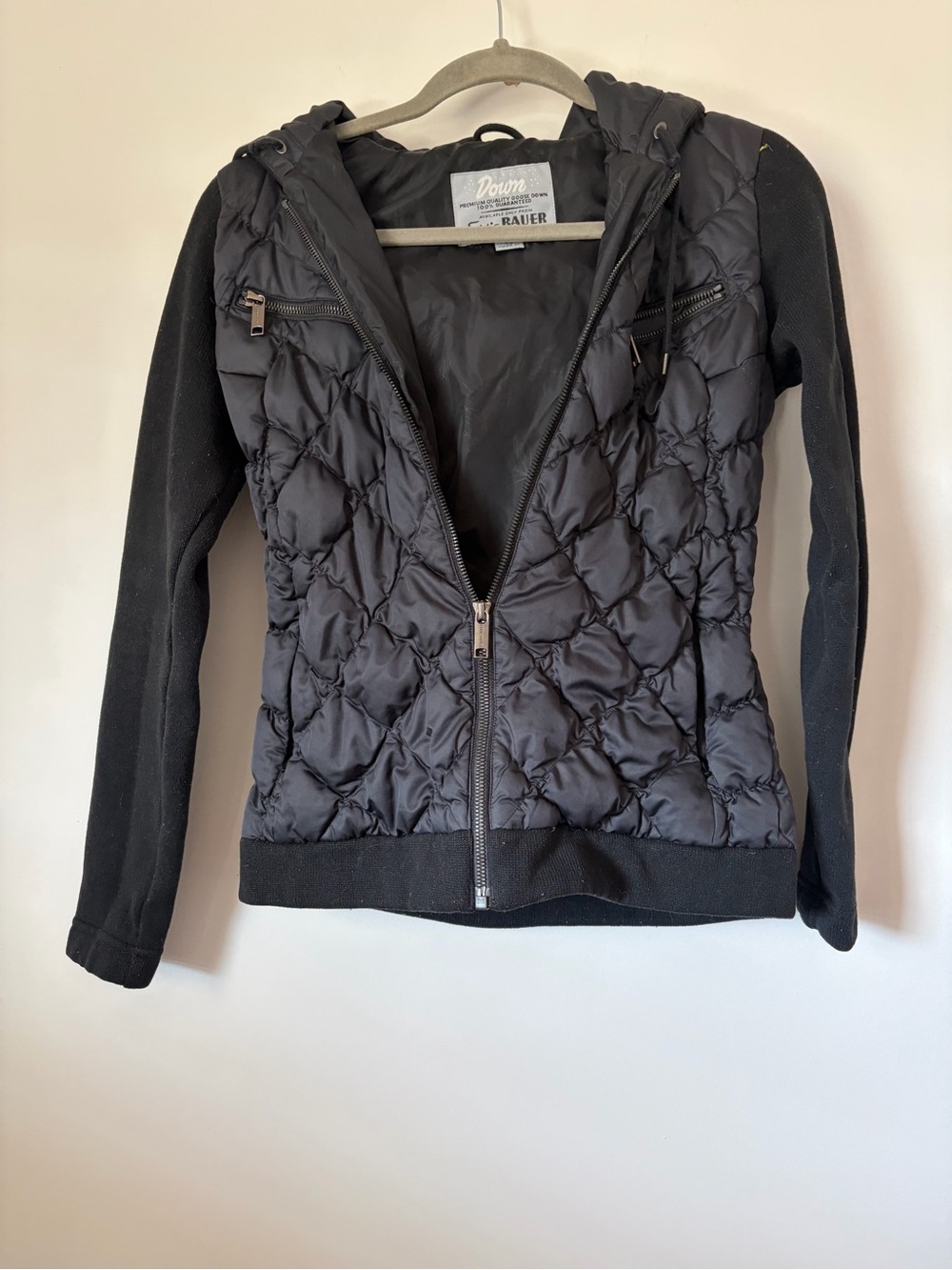 Eddie Bauer Goose Down jacket zip hoodie puffer packable size XS y2k